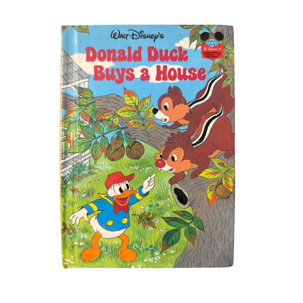 Walt Disney's Donald Duck Buys a House World of Reading Hardcover Book Vintage